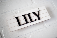 Load image into Gallery viewer, Personalized Shiplap Pet Crate Sign | White