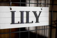 Load image into Gallery viewer, Personalized Shiplap Pet Crate Sign | White