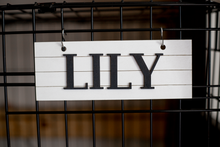 Load image into Gallery viewer, Personalized Shiplap Pet Crate Sign | White