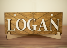 Load image into Gallery viewer, Personalized Chevron Pet Crate Sign