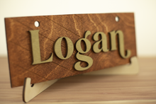 Load image into Gallery viewer, Personalized Chevron Pet Crate Sign