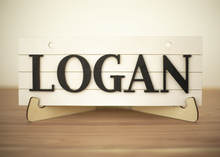 Load image into Gallery viewer, Personalized Shiplap Pet Crate Sign | White