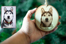 Load image into Gallery viewer, Personalized Pet Portrait Ornament- Large