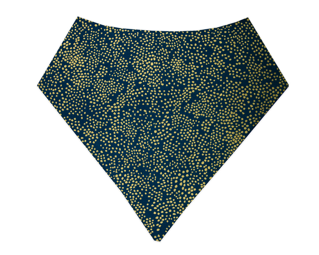 Metallic Pin Dot Bandana- Navy Blue