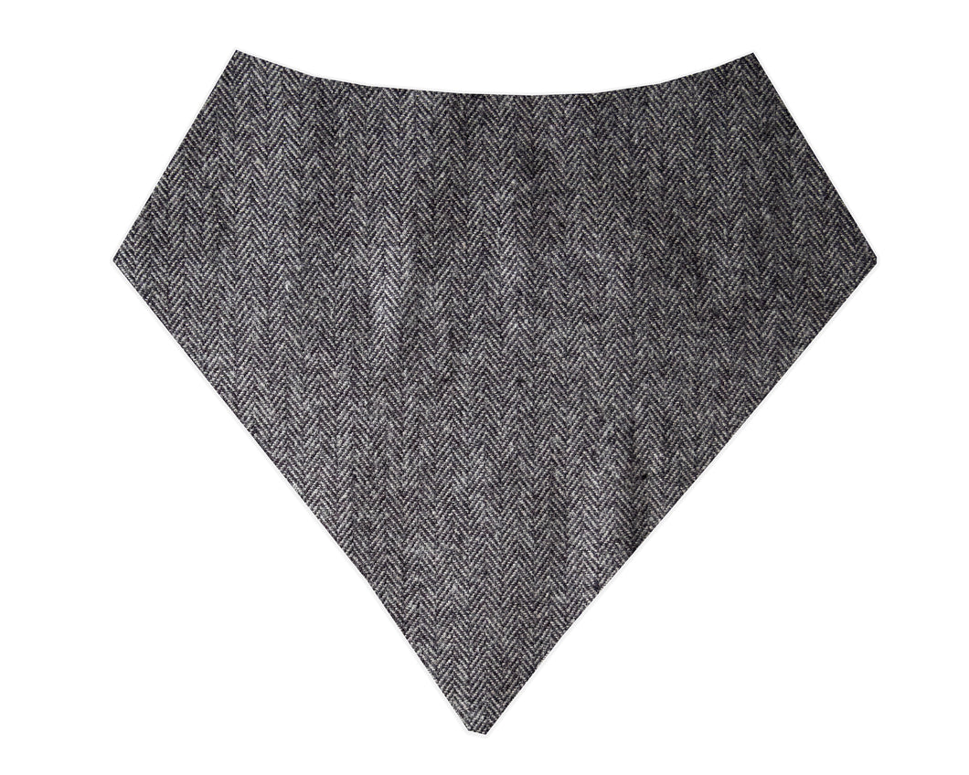 Grey Tweed Bandana