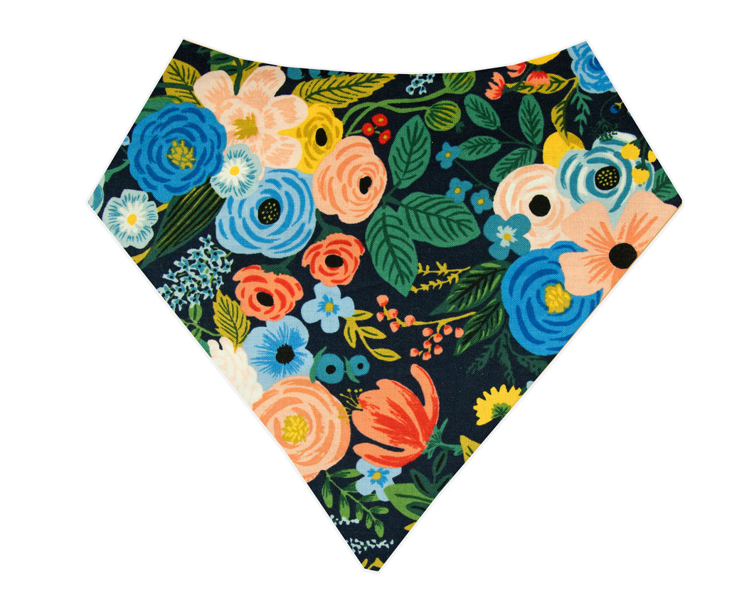 Garden Party Floral Bandana - Navy