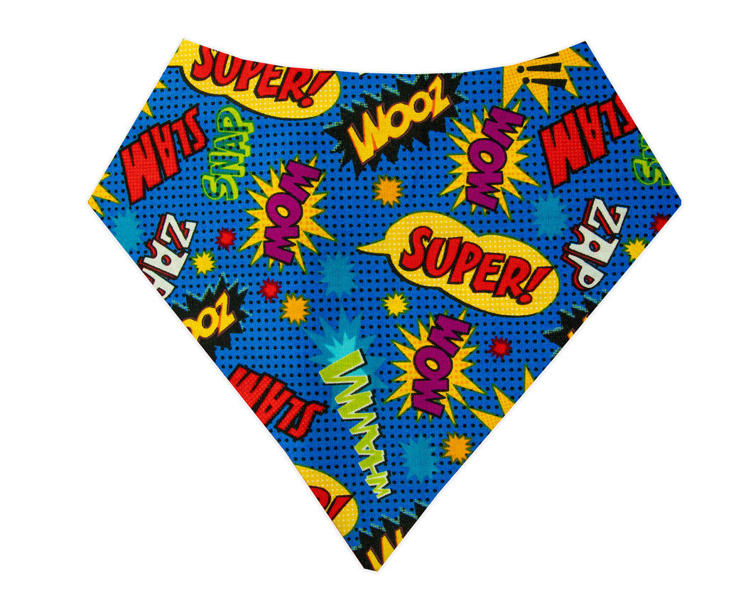 Comic Book Bandana- Blue