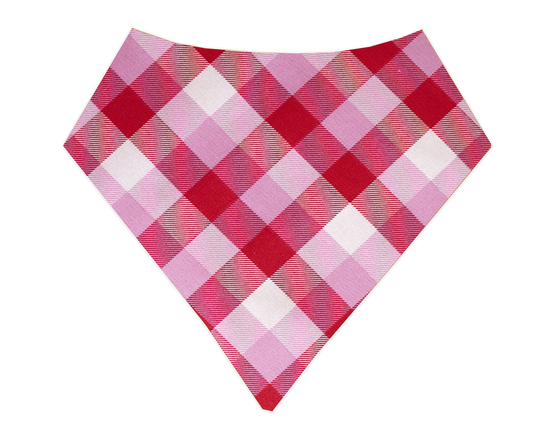 Pink Plaid Bandana