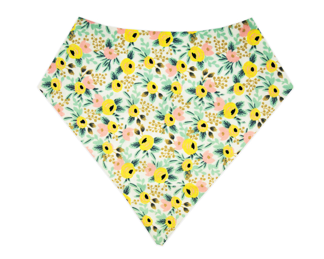 Floral Bandana- Yellow & Pink