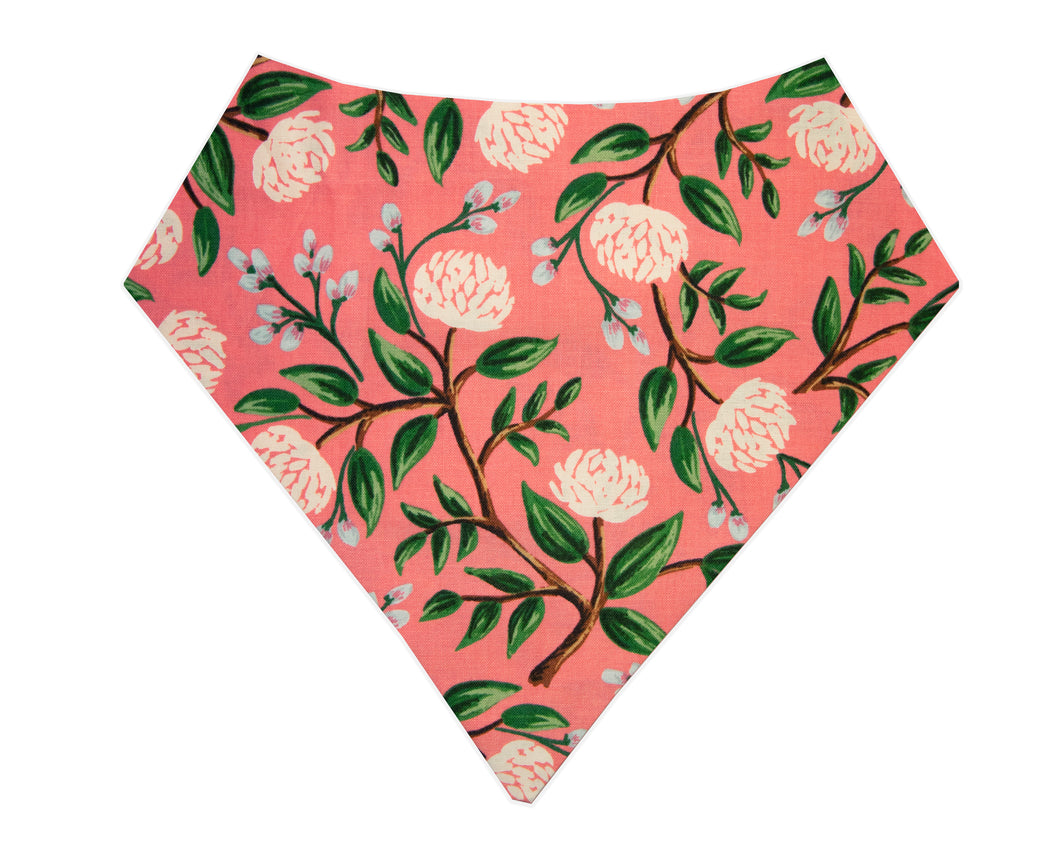 Peony Dog Bandana - Pink