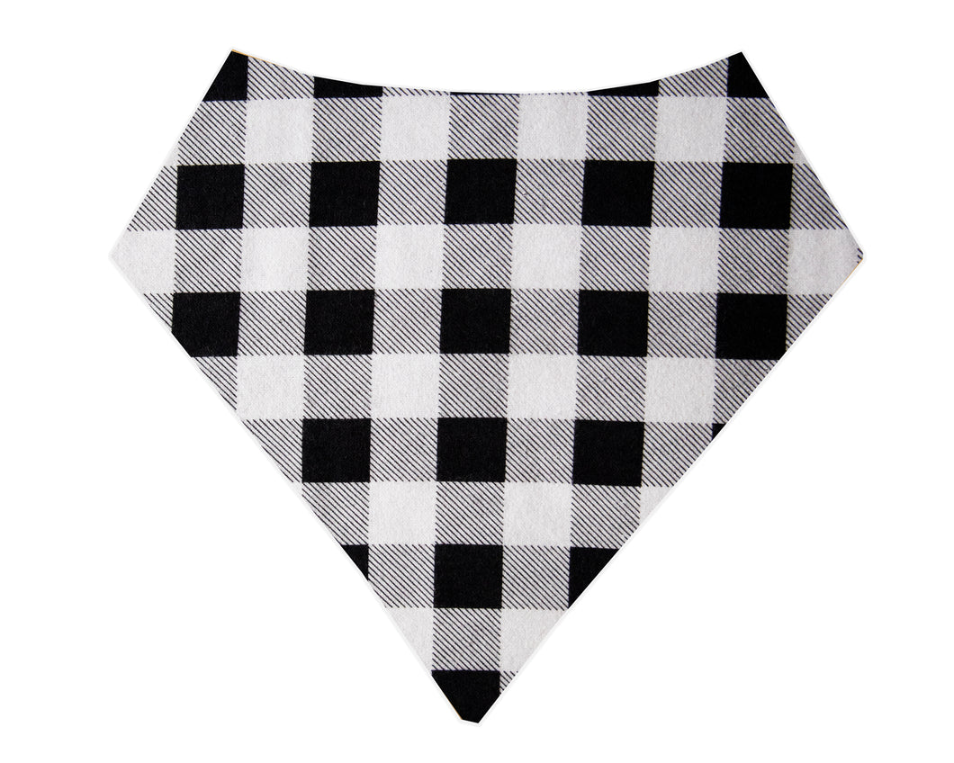 Black & White Checkered Plaid Bandana