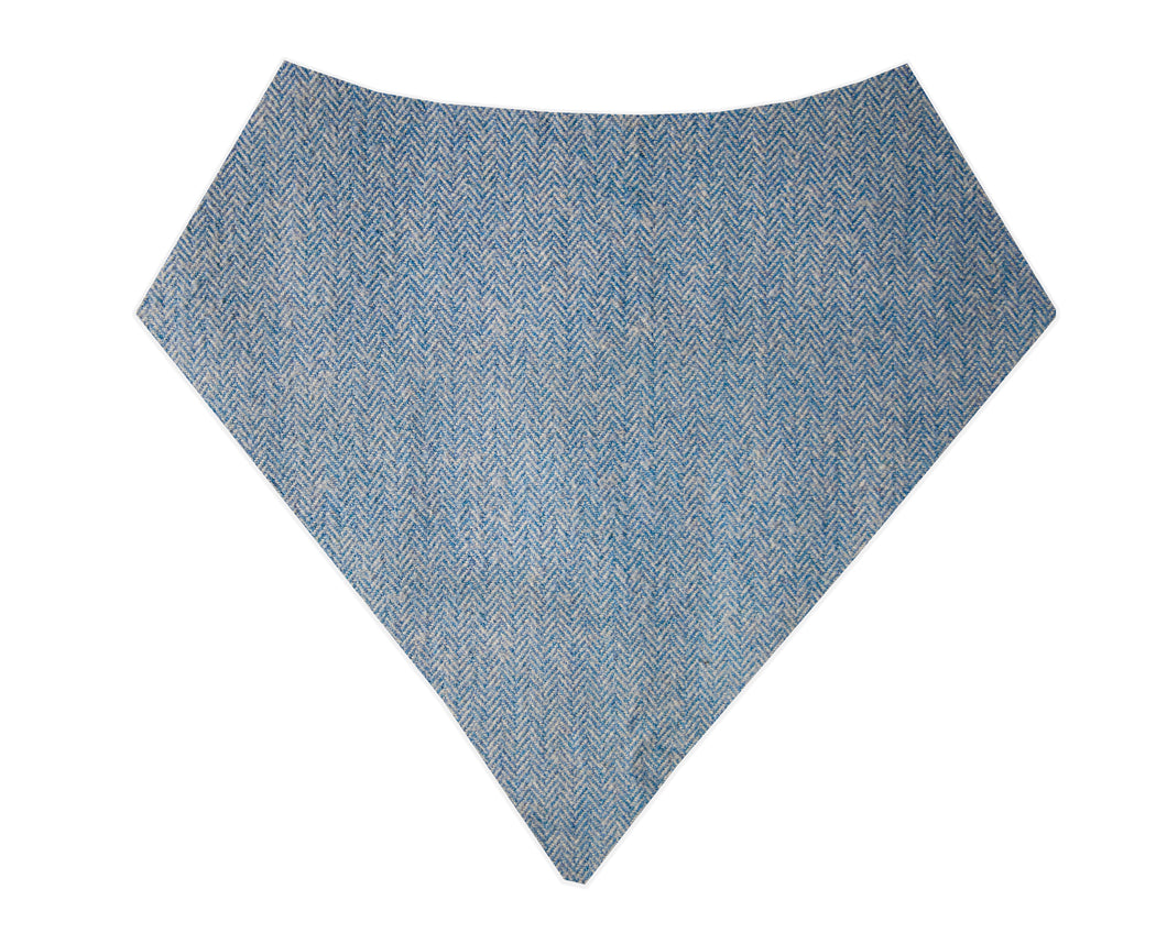 Blue Tweed Bandana