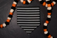 Load image into Gallery viewer, Black &amp; Grey Striped Bandana
