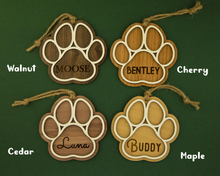 Load image into Gallery viewer, Personalized Paw Print Pet Ornament
