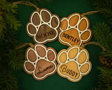 Load image into Gallery viewer, Personalized Paw Print Pet Ornament
