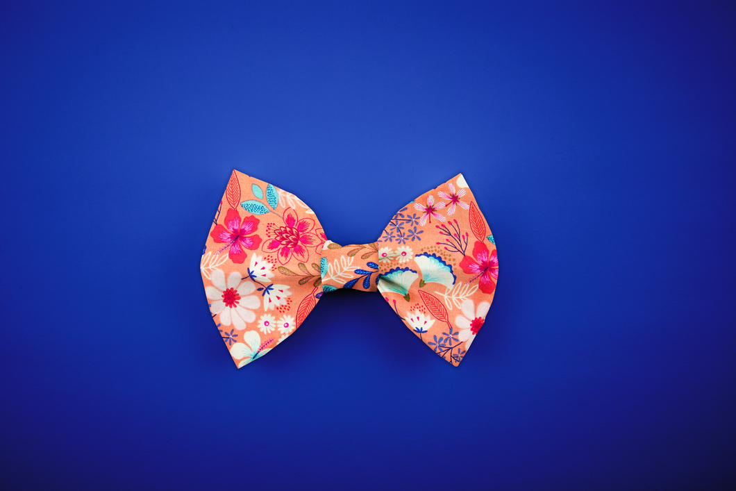 Tropical Floral Bow Tie- Pink