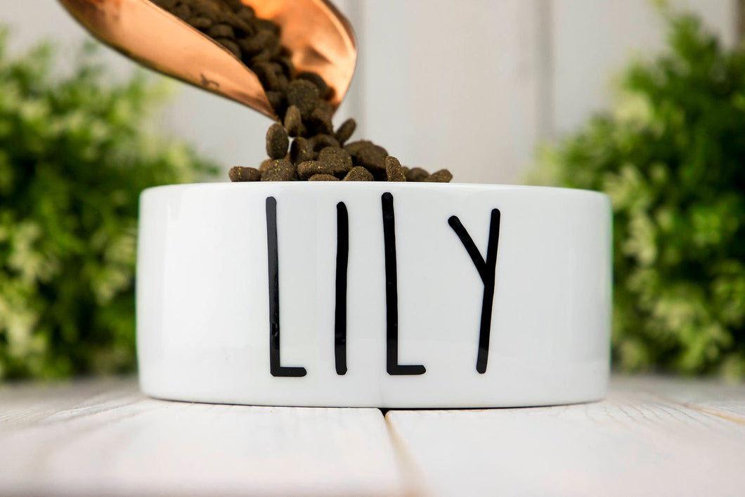 Medium Personalized Ceramic Dog Bowl