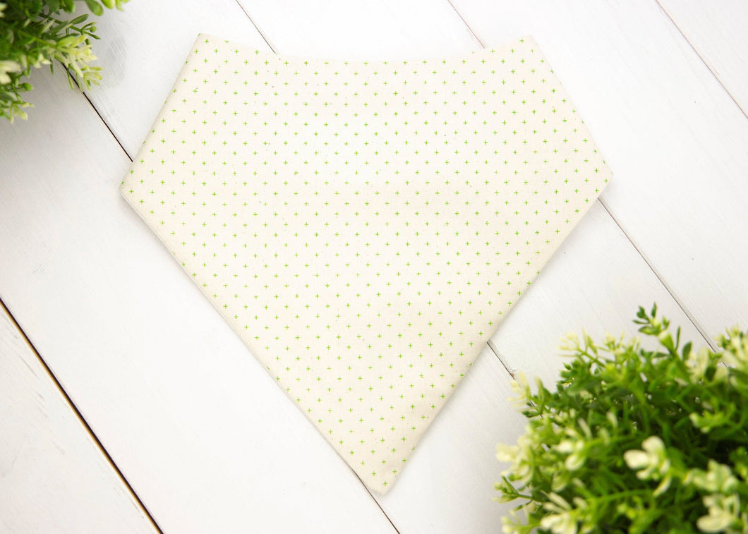 Cream & Green Bandana