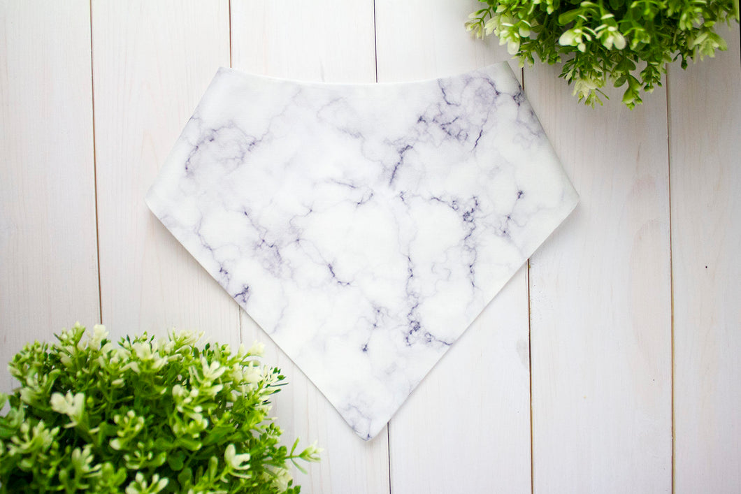 White Marble Print Bandana