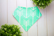 Load image into Gallery viewer, Mint &amp; White Arrows Bandana
