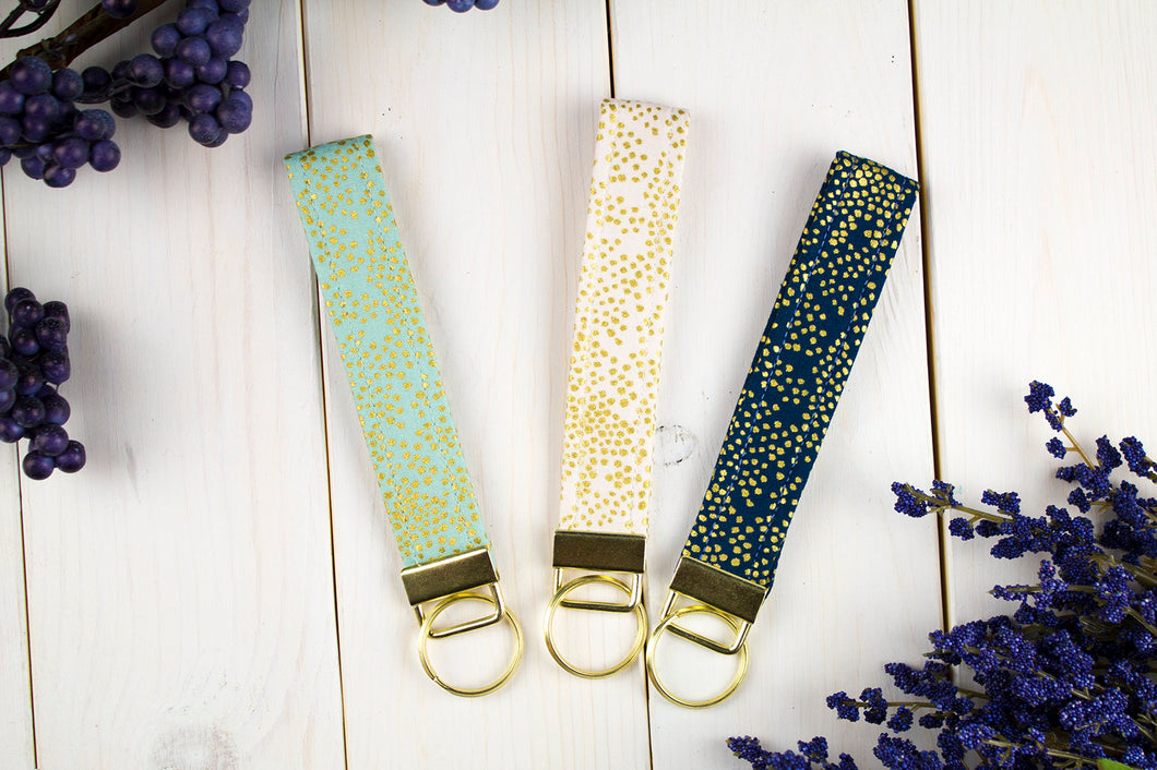 Key Fobs (Rifle Paper Co. Metallic Pint Dot Collection)