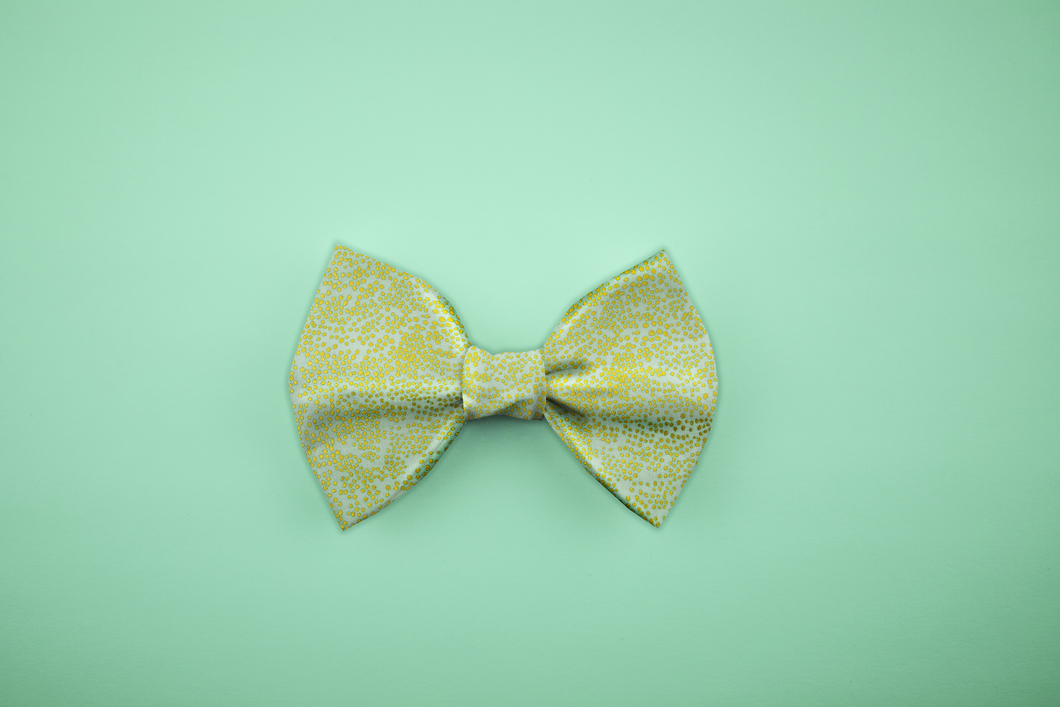 Metallic Pin Dot Bow Tie - Mint