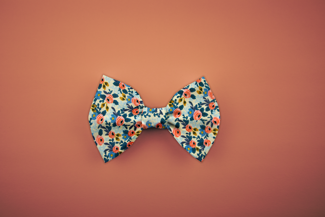 Floral Bow Tie - Periwinkle