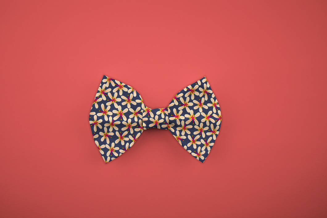Tropical Floral Bow Tie- Purple