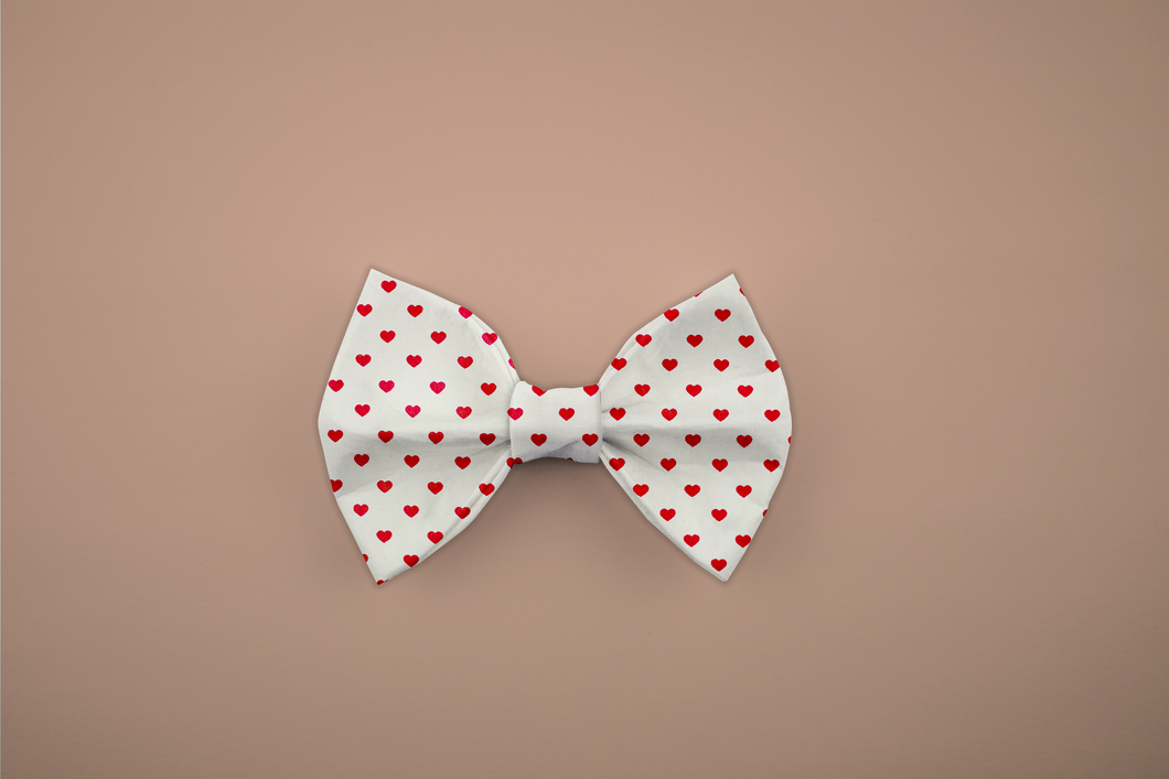 Heart Print Bow Tie